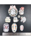 PGY Totoro anime de Japón bordado hierro en parche DIY sin cara hombre bordado hecho a mano Crochet coser en parche apliques de 
