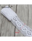 2 yardas/lote de tela de encaje de algodón blanco encaje bordado ajuste neto del cordón cintas artesanales costura DIY decoració