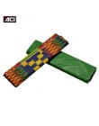 ACI 2 yardas ghanesa tejido kente Mix 2 yardas teñido simple tela africana Ankara estampado patrón de cera verdadero bloque impr