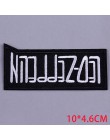 Pulaqi DIY Rock Stripe letra parche bordado hierro en parches para ropa Punk Metal bandas tela insignias para prendas de vestir 
