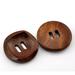 DoreenBeads 2019 4 piezas café 2 agujeros redondo madera coser botones respetuoso del medio ambiente de ropa fabricación suminis