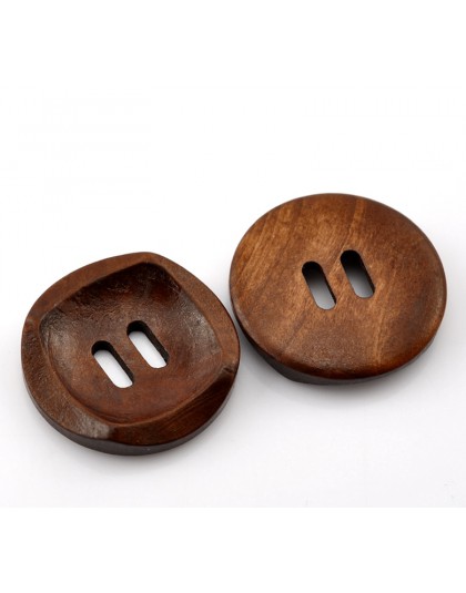 DoreenBeads 2019 4 piezas café 2 agujeros redondo madera coser botones respetuoso del medio ambiente de ropa fabricación suminis