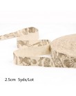5 yardas/lote "hecho a mano" diseño impreso cinta de algodón boda fiesta embalaje de regalo de decoración Navidad cinta tela par