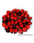 50 Uds. 13x15x8mm mezcla de Color/rojo mariquita plástico botones DIY Chico's Appliques/artesanía/botones de costura