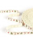 5 yardas 15mm regalo envoltura Navidad cinta "Navidad" diseño impreso algodón cinta costura tela boda Navidad Decoración