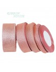 (25 yardas/rollo) carne Rosa metálico cinta con brillo colorido regalo paquete cintas venta al por mayor 6/10/20/25/40mm