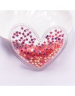 12 unids/lote 5*4,5 cm corazón transparente Bling Star Flowing Patches apliques para niños clip y accesorios de pinza de pelo DI