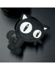Gato Negro (tamaño: 6,0X7,3 cm) DIY insignias de tela parche bordado apliques de costura adhesivos para Ropa Accesorios de ropa