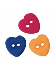 Botón de costura de resina Corazón de Scrapbooking mezclado 2 agujeros 12mm (4/8 pulgadas) x 12mm (4/8 pulgadas), 15 Uds nuevo