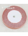 (25 yardas/rollo) carne Rosa metálico cinta con brillo colorido regalo paquete cintas venta al por mayor 6/10/20/25/40mm