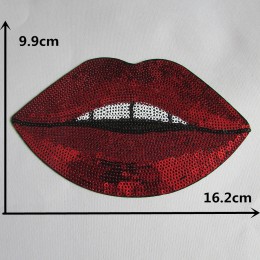 Nueva llegada labios rojos parches Aplicación de bordado ropa parche para coser DIY insignia parche accesorios 1 Uds venta envío