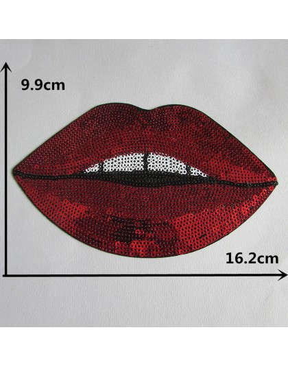 Nueva llegada labios rojos parches Aplicación de bordado ropa parche para coser DIY insignia parche accesorios 1 Uds venta envío