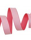 (5 yardas/lote) 1 ''(25mm) cinta de grogrén de rayas negras y blancas cinta de papel de regalo impreso cintas de decoración