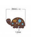 Botón de costura de madera libro de recortes tortuga al azar 2 agujeros corazón 28mm (1 1/8 ") x 16mm (5/8"), 8 Uds