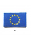 Parche de bandera europea parche moral táctico emblema gancho lazo ejército bordado insignia de moral mochilas parches bordados 
