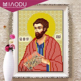 Miaodu 5d pintura de diamantes Diy punto de cruz Retro ícono religioso del líder mosaico de diamantes hombres bordado de diamant