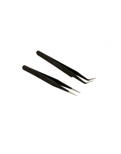 Promoción popular 2 pinzas de acero inoxidable acrílicas negras de Gel herramientas de reparación y de mantenimiento Paillette N