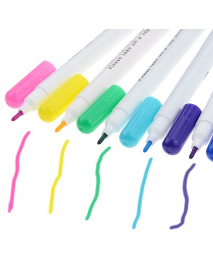 3 uds siete color Soluble Cruz puntada marcadores y plumas marcadores de tinta de tela Patchwork marcado DIY costura herramienta
