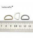 10 Uds./18 Uds. 15mm/20mm/25mm aleación D anillo conectar hebillas bolsos de cuero artesanías de Metal DIY accesorios de costura