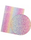 IBOWS 22*30CM Glitter tela de cuero sintético gradiente arcoíris grueso brillo decoración de tela para boda DIY Hairbows materia