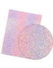 IBOWS 22*30CM Glitter tela de cuero sintético gradiente arcoíris grueso brillo decoración de tela para boda DIY Hairbows materia