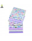 Shuanshuo púrpura paquete Patchwork tela de algodón grasa paño para coser Patchwork muñeca ropa Tilda colcha tejido 9 unids/lote