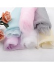 Tela estampada de flores blancas malla de tul Patchwork Material manualidades de gasa telas para coser muñecas DIY tela de tela