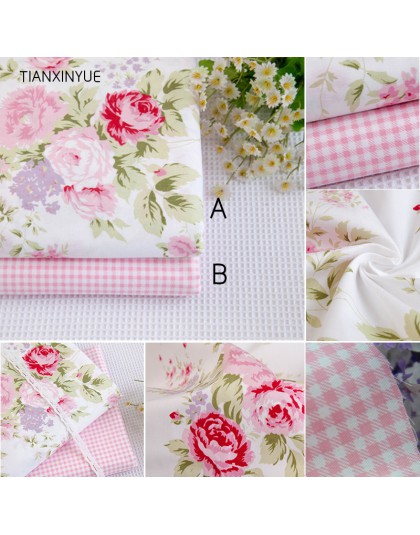 40*50cm ropa de cama Rosa 95% algodón tela grasa cuartos para coser tela para muñeca tilda DIY acolchado Patchwork tejido textil