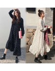 Talla grande 2019 primavera verano estilo europeo marca Cothing suelta de manga larga Vestidos de mujer estampado Dot ropa Vesti