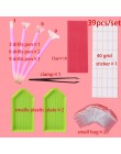 38 unids/set de herramienta de pintura de la pluma Kits completos accesorios de bordado y diamantes de imitación cajas estuches 