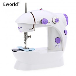 Eworld Mini Pedal de mano máquinas de coser doble velocidad doble hilo multifunción eléctrico automático rodadura rebobinadora m