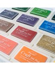 15 colores Inkpad artesanía de bricolaje hecha a mano almohadilla de tinta a base de aceite sellos de goma tela madera papel rec