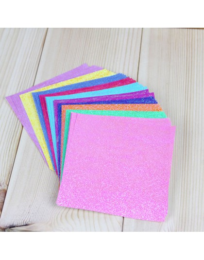 50 unids/set papel cuadrado Origami de un solo lado brillante plegable Color sólido papeles niños hecho a mano DIY Scrapbooking 