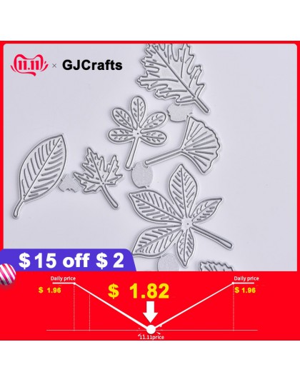Ramas de hojas de acero GJCrafts troqueles de corte de Metal nuevo 2019 artesanía troqueles Plantilla de colección de recortes T