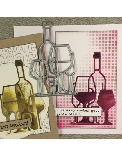 GJCrafts botella de vino troqueles de corte de Metal nuevo 2019 para artesanía troqueles Scrapbooking para hacer tarjetas álbum 