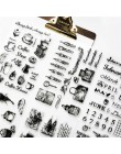 1pc transparente sello de silicona bricolaje retro sellos de alfabeto inglés de material claro sellos suministros de oficina