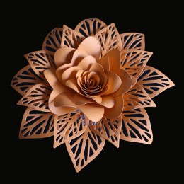 3D flores hojas esténcil Metal corte troqueles Scrapbooking artesanía troqueles sellos y troqueles Stitch Arrivage Snijmal En re
