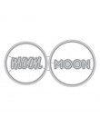 YaMinSanNiO Moon letra corte de Metal troqueles sellos de palabras Scrapbooking para hacer álbum arte decorativo en relieve plan