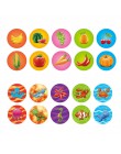 10 Uds. Redondo Multicolor Fun Child 1 caja sello Rojo Panda lindo juguete de recompensa decoración de álbum de fotos DIY álbum 