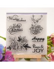 25 estilo hoja de arce sellos transparentes troqueles para álbum de recortes Navidad tarjeta manualidades de papel silicona goma