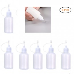 6 uds. 30 punta de aguja ml botella de pegamento DIY papel arte herramienta de enfriamiento artesanal Parper botella de precisió