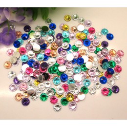 500 Uds redondas mixtas adornos de resina brillante manualidades cabujón plano Scrapbooking perlas de adorno Diy Accesorios