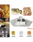 100 Uds decoración para manualidades oro plata cobre papel de envolver cosméticos muebles superficie del hogar Decoración hojas 