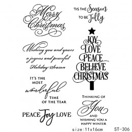 ZhuoAng escritura elegante árbol de Navidad sellos claros para DIY Scrapbooking/Creación de tarjetas/álbum decorativo sello de s