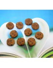 20 piezas resina café Chocolate galletas artesanías Flatback decoraciones tipo cabujón para libro de recortes ajuste pinzas para
