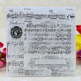 YLCS116 música silicona claro sellos para álbum de recortes DIY decoración para fabricar tarjetas y álbumes en relieve artesanía