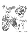 AZSG Beautiful spekle Sattern gato y pájaro sellos claros para DIY Scrapbooking/fabricación de tarjetas/álbum decorativo sello d