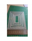Conjunto de marcos rectangulares cosidos con anillas, plantilla de corte de Metal para tarjetas de papel de Scrapbooking DIY, ma