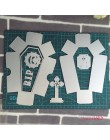Caja de ataúd de Halloween troquelado de Metal plantillas para DIY sello de álbum de recortes/álbum de fotos decorativo en relie