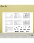 Calendario estilo ZhuoAng semana y mes sellos transparentes/sellos para DIY Scrapbooking/Creación de tarjetas/manualidades decor